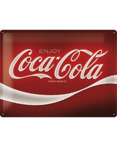 Nostalgic-Art Large Sign Coca-Cola Logo Red Lights 30x40cm