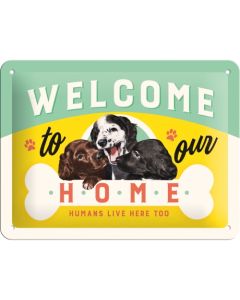 Nostalgic-Art Small Sign Welcome Puppies 15x20cm