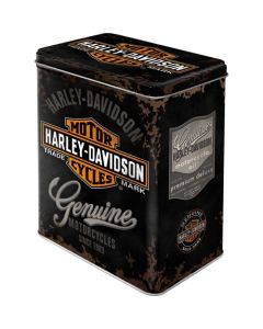 Nostalgic-Art Tin Storage Box Large Harley Davidson 10x14x20cm