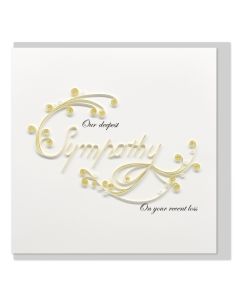 Quilled Greeting Card Deepest Sympathy 15x15cm