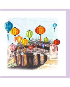 Quilled Greeting Card Paper Lanterns 15x15cm