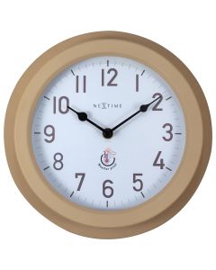 NeXtime Poppy Outdoor Wall Clock 22cm Brown