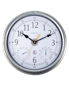 NeXtime Tulip Outdoor Wall Clock 40.5cm Galvanised Metal