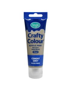 Crafty Colour Acrylic Paint 75ml Cement Grey