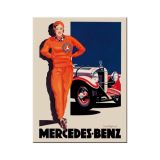 Nostalgic-Art Magnet Mercedes-Benz Woman in Red
