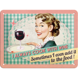 Nostalgic-Art Small Sign Cook with wine