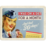 Nostalgic-Art Small Sign I was on a diet
