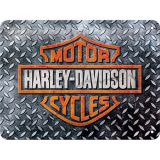Nostalgic-Art Small Sign Harley-Davidson Diamond Plate