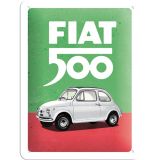 Nostalgic-Art Small Sign Fiat 500 Italian Colours