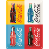 Nostalgic-Art Large Sign Coke 4 Bottles - Pop Art