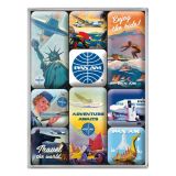 Nostalgic-Art Magnet Set Pan Am Travel The World Posters
