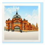 Quilled Card Flinders Street Station - Melbourne