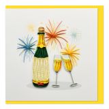Quilled Card Champagne and Glasses