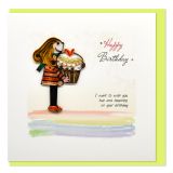 Quilled Card Happy Birthday Girl