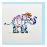 Quilled Card Colourful Elephant