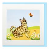 Quilled Card Cat and Butterfly