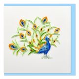 Quilled Card Peacock Plumage
