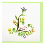 Quilled Card Love Green