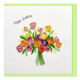 Quilled Card Happy Birthday Bouquet