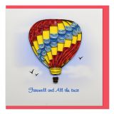 Quilled Card Hot Air Balloon Farewell and All The Best