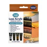 Luxe Acrylic Premium Paint Metallic Pack of 4