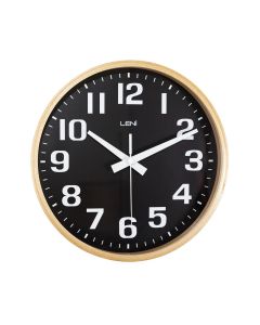 Leni Wood Wall Clock 26cm Black
