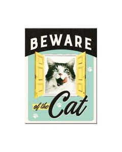 Nostalgic-Art Magnet Beware of the Cat