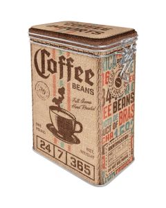 Nostalgic-Art Clip Top Tin Coffee Sack
