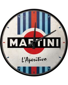 Nostalgic-Art Wall Clock Martini L'Aperitivo Racing Stripes 