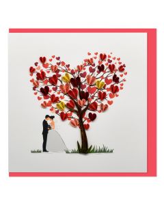 Quilled Card Wedding - Heart Tree
