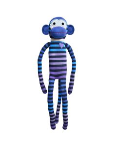Skye Blue and Black Striped Monkey 70cm