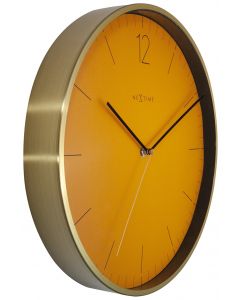 NeXtime Essential Gold Wall Clock 34cm Fruity Mandarin