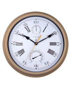 NeXtime Hyacinth Outdoor Wall Clock 40.5cm Brown
